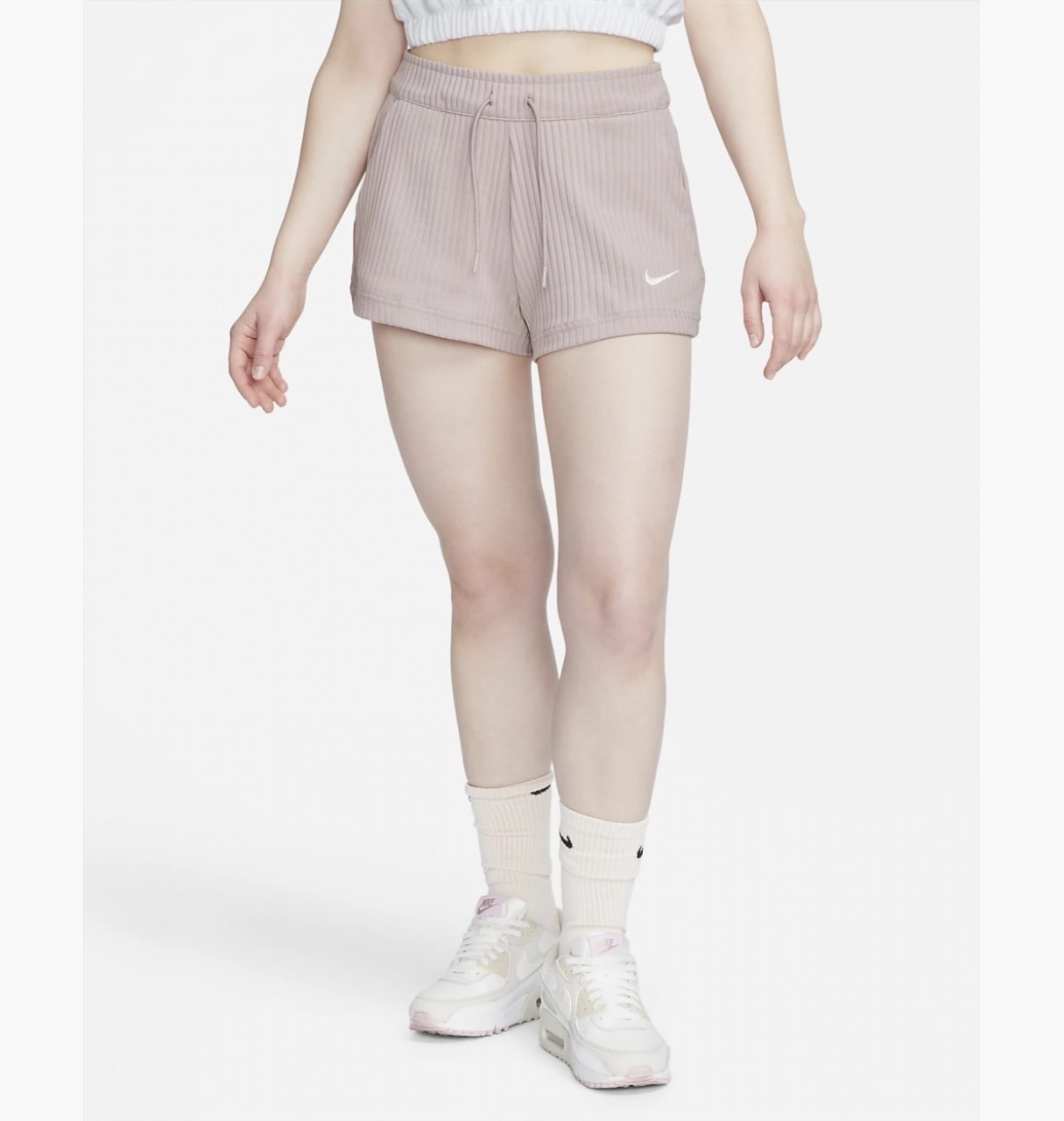 Шорти жіночі Nike High-Waisted Ribbed Jersey Shorts