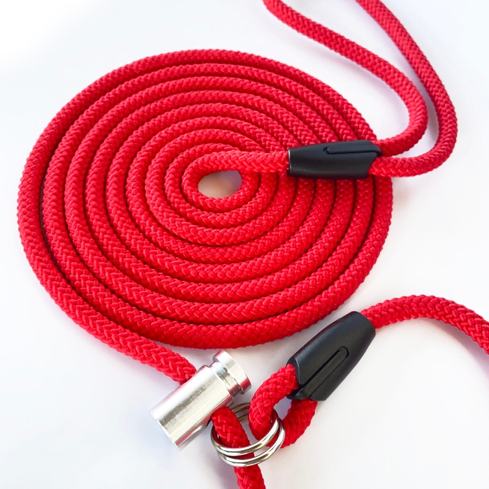 Повідець контролер Dog Walking CONTROL LEASH для вигулу та дресирування собак 8 мм 3 м червоний