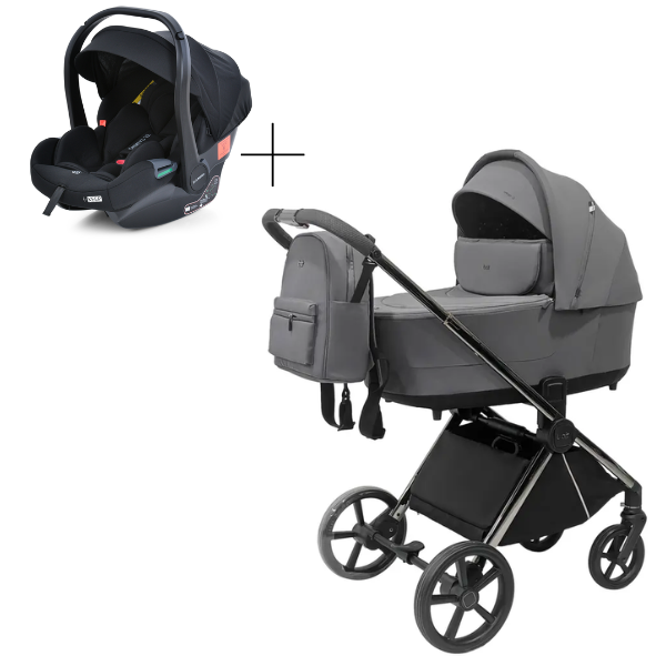 Коляска 3 в 1 Bair Pixel PC-02 Graphite Grey