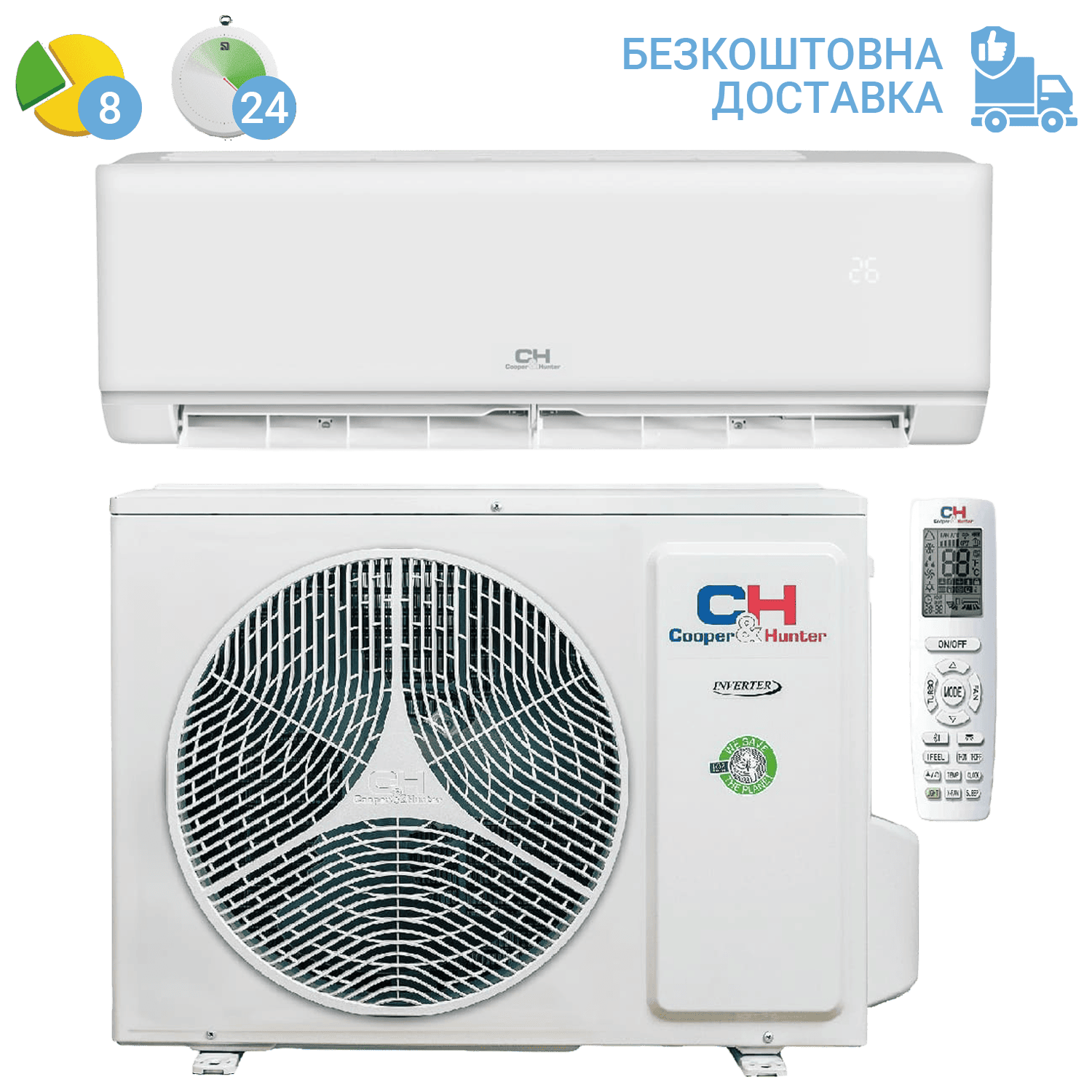 Кондиціонер Cooper&Hunter CH-S18FTXF6 (з установкою: +4000 грн)