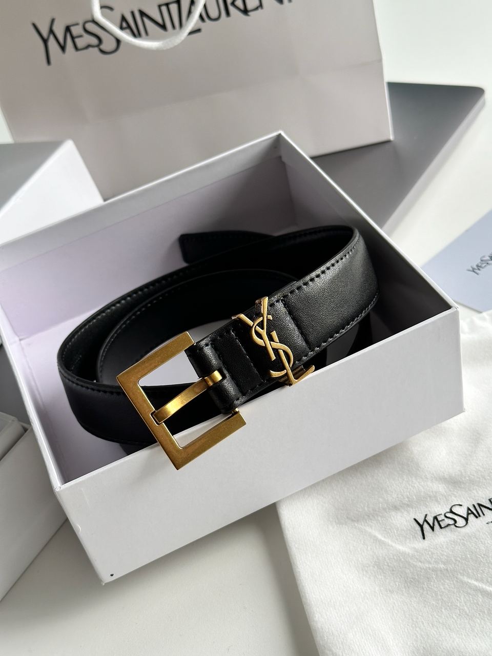 Yves Saint Laurent Belt Gold 3.0