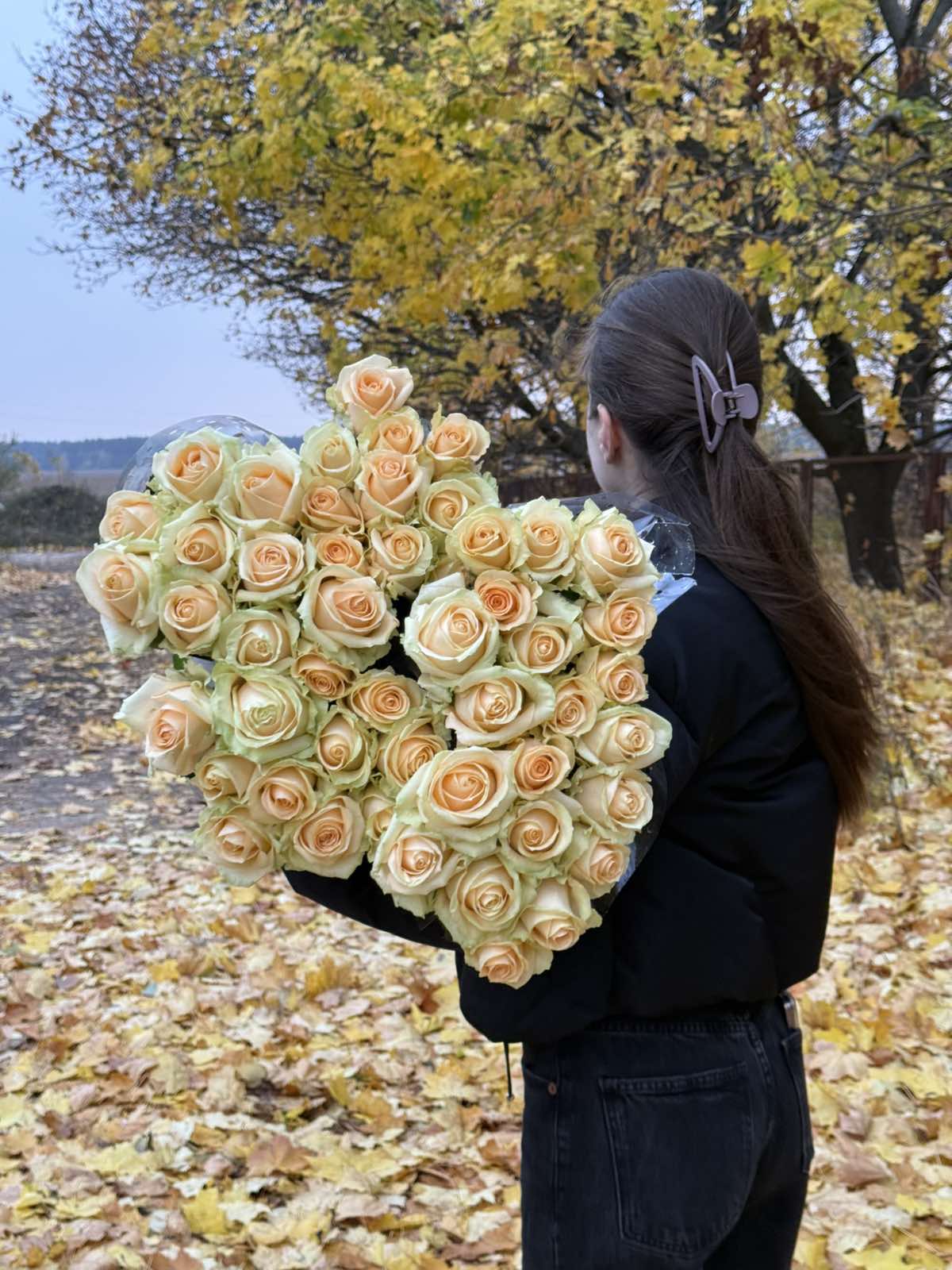 Персикова троянда "Піч Аваланч"