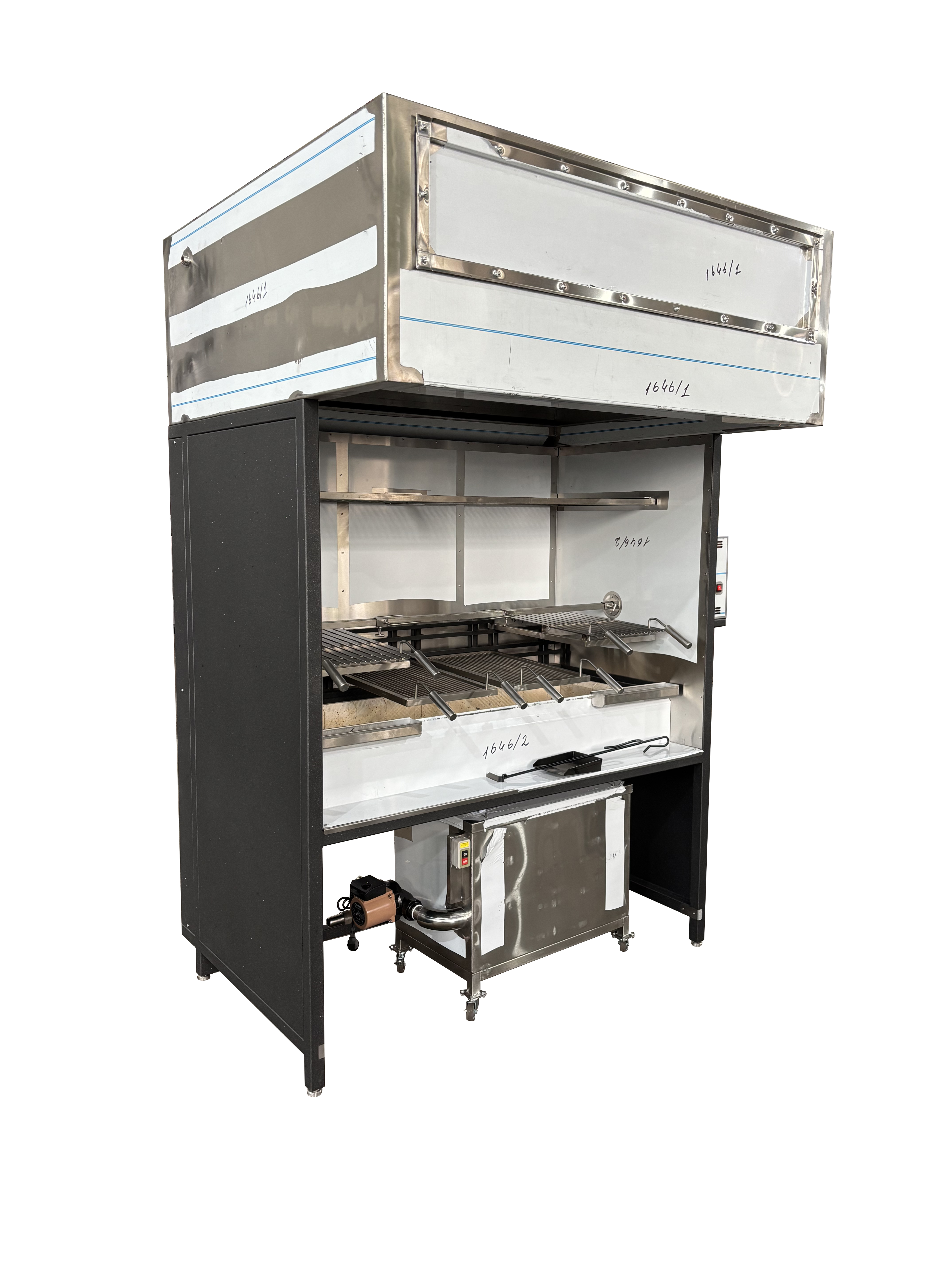 Мангальний комплекс з аргентинською решіткою та зонтом-гідрофільтром