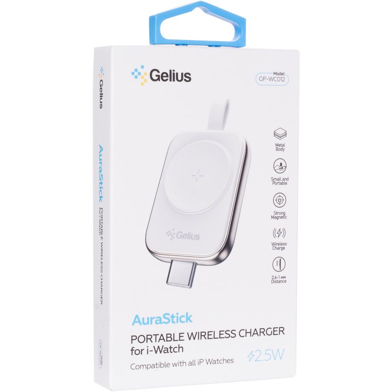 Бездротовий зарядний пристрій для Apple Watch Gelius AuraStick GP-WC012 2.5W White