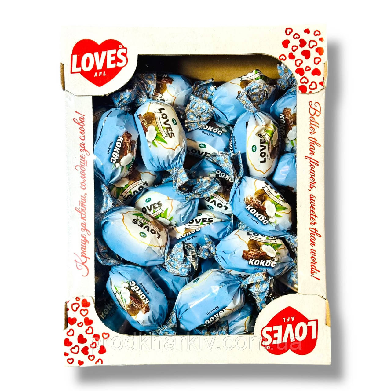 Набір цукерок в глазурі «LOVES» AFL Кокос 1кг