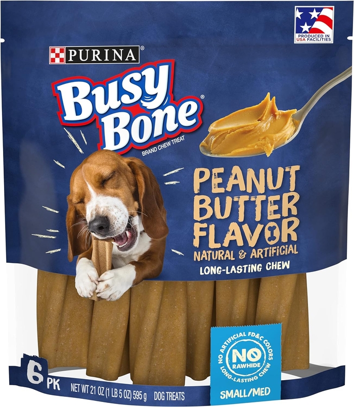 Purina Busy Bone Made in USA Facilities, Long Lasting Small/Medium Breed Adult Dog Chews