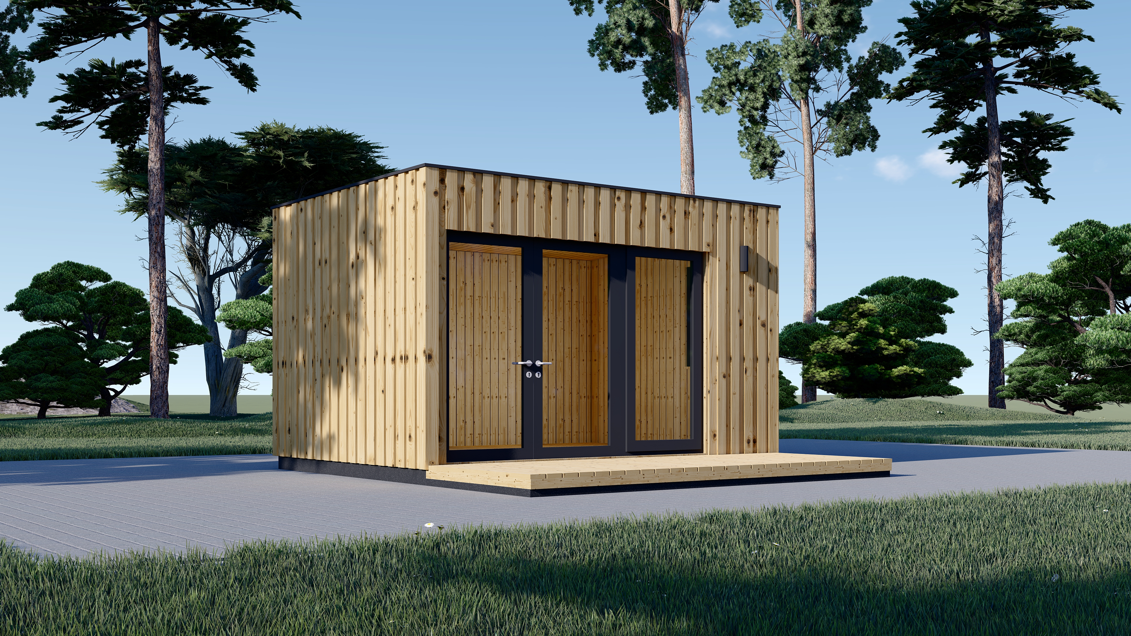 Caseta de jardín de madera Pryory 4.1x2.4