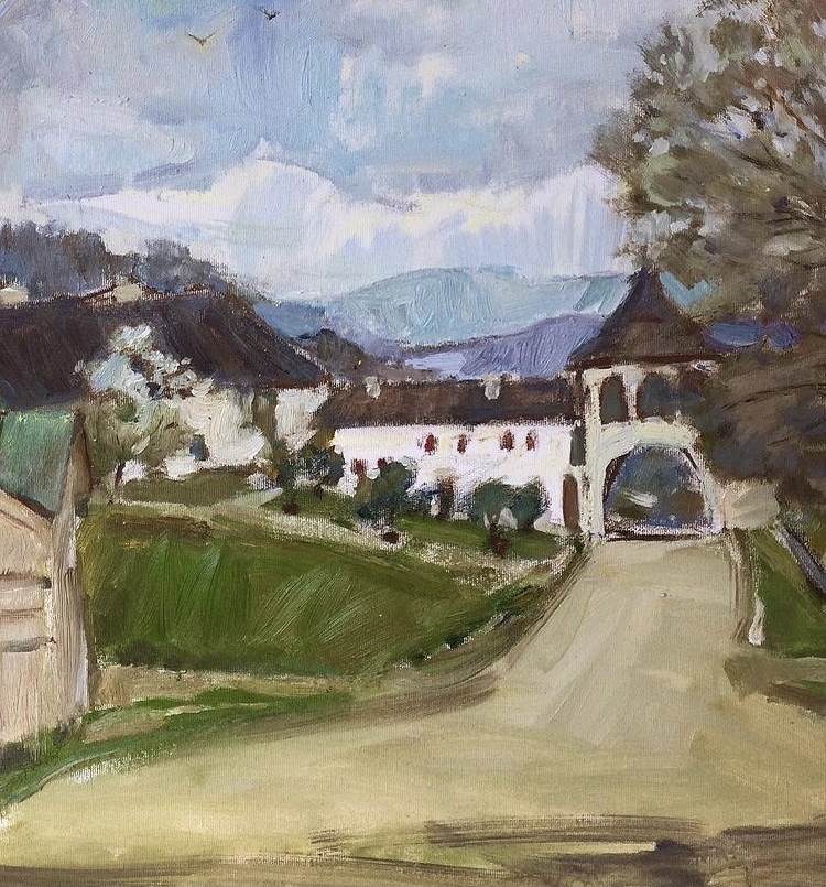 Horezu, 2019, 60x60 sm, oil on canvas