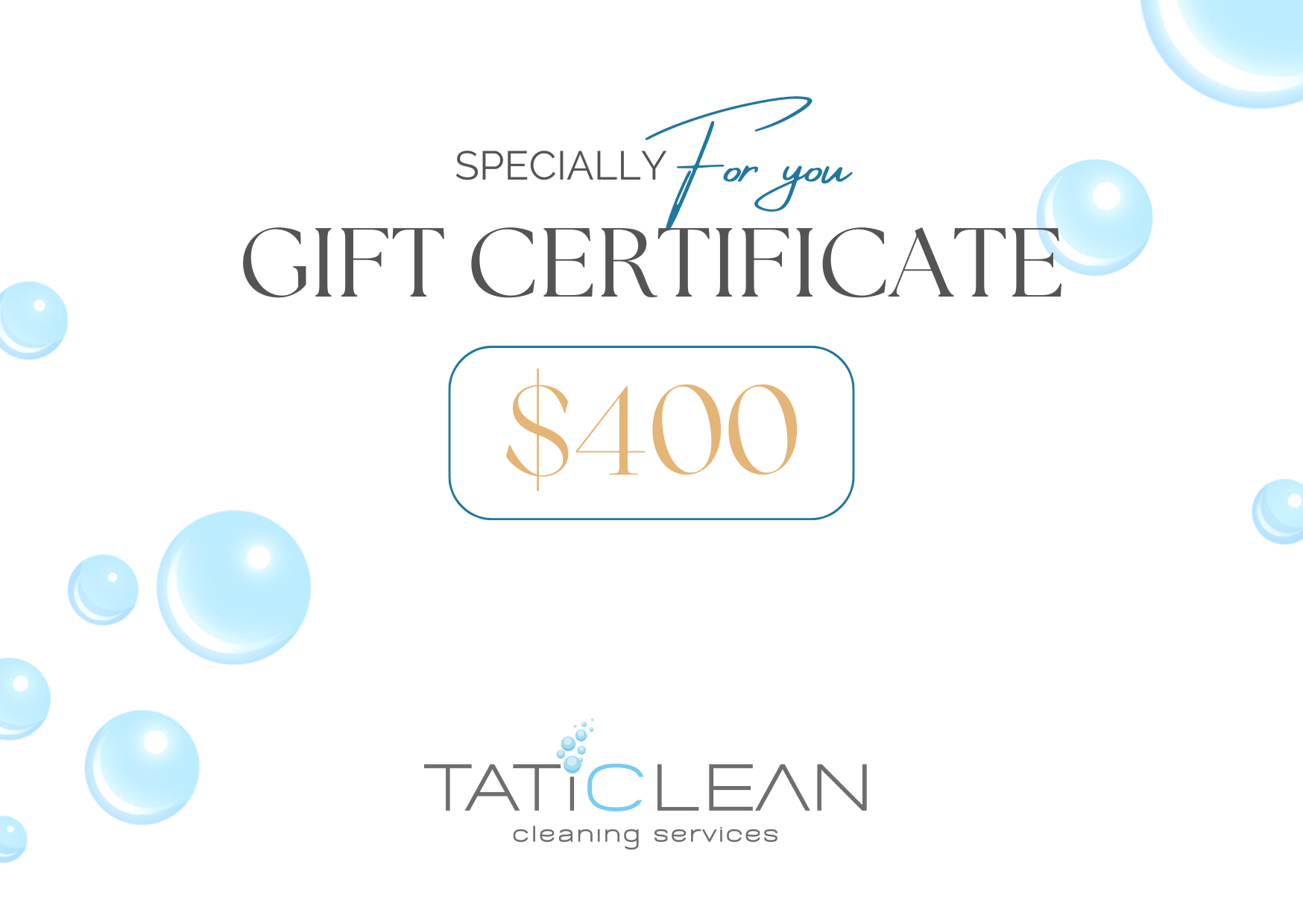 Digital Gift Certificate – $400