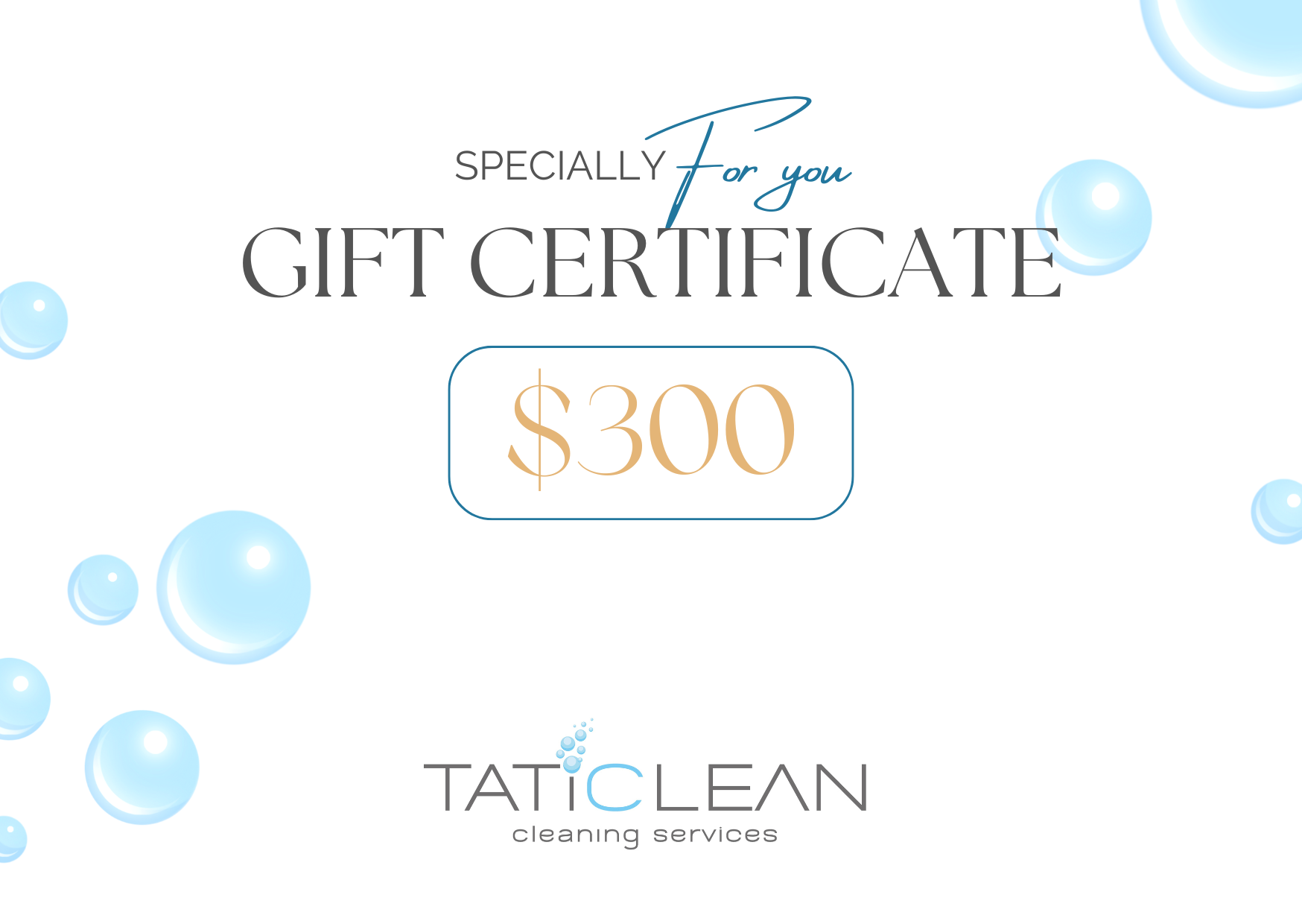 Digital Gift Certificate – $300