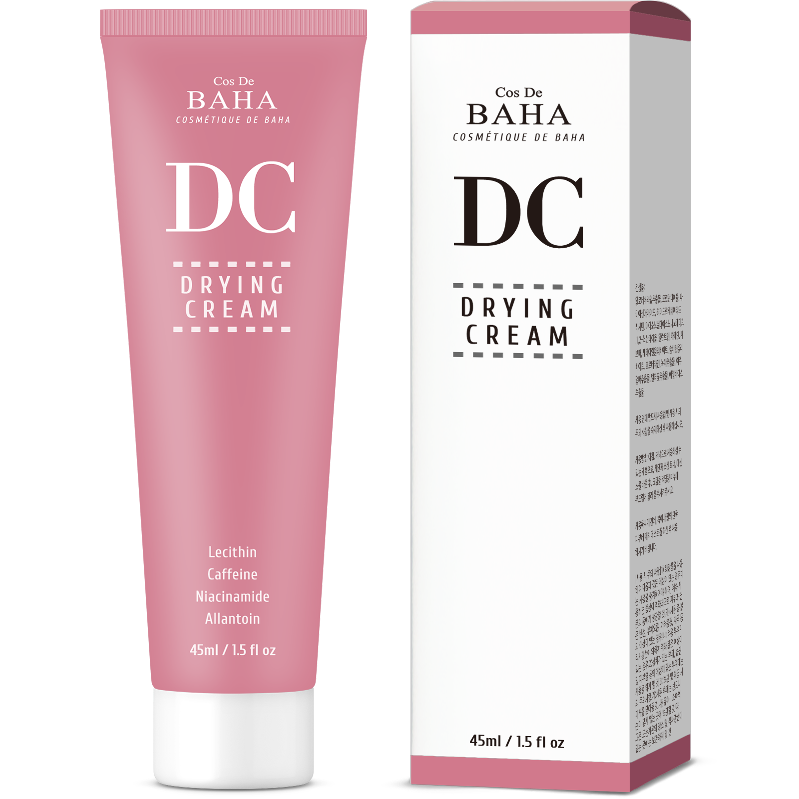 Крем для жирної шкіри з лецитином Cos De BAHA Drying Cream DC 45 ml