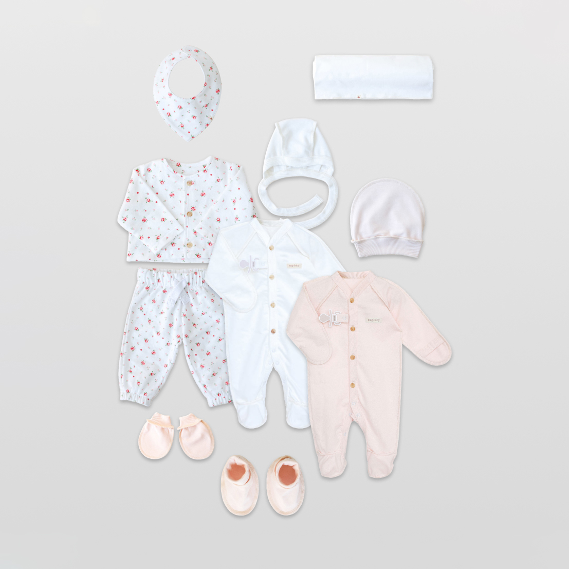 Утеплений набір для новонародженого "Квіти"