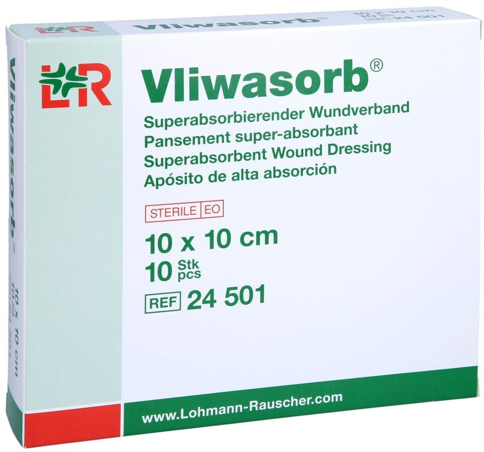 10×10см.Vliwasorb пов'язка для загоєння ран з суперсорбентом 1шт.