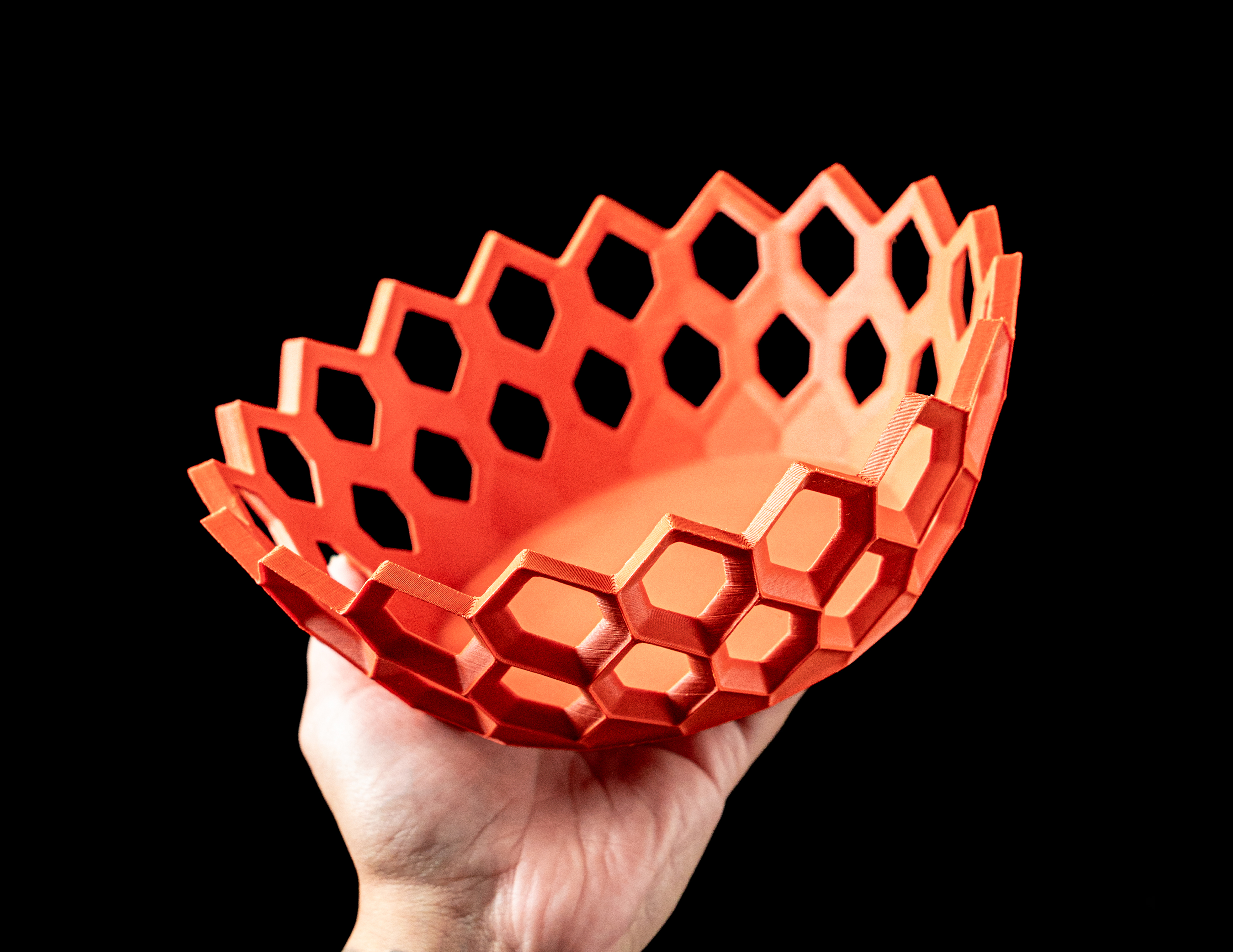 Hexa Catch-all Bowl – Modern 3D Printed Decorative Bowl