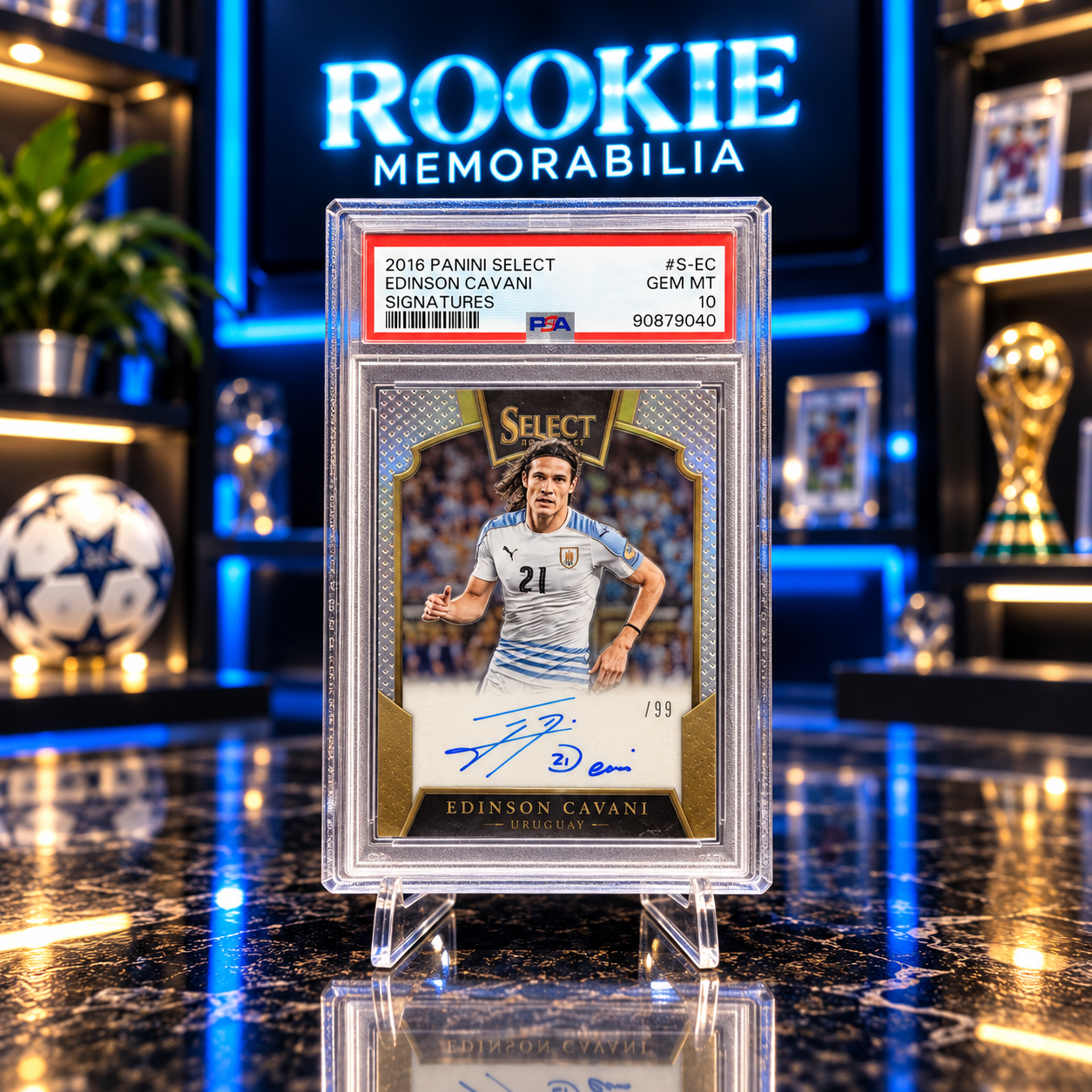 Edinson Cavani Auto /99 PSA 10