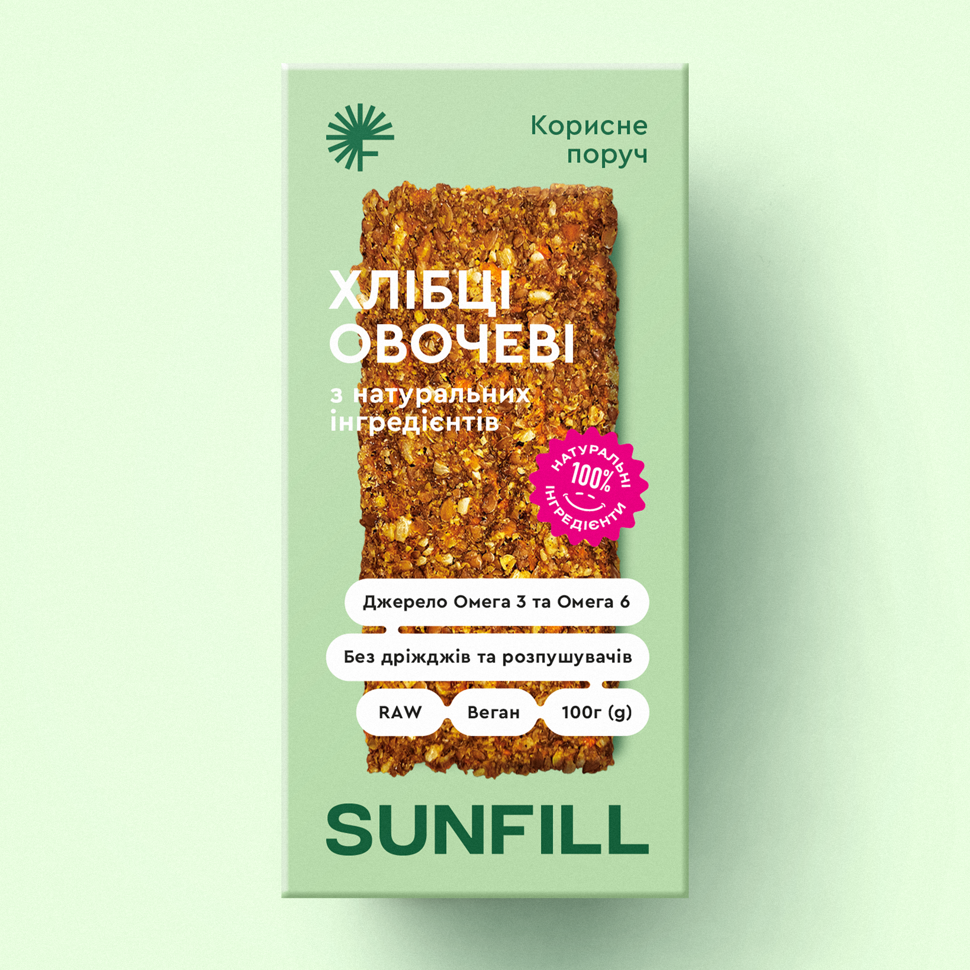 Хлібці овочеві  - Sunfill, 100 г