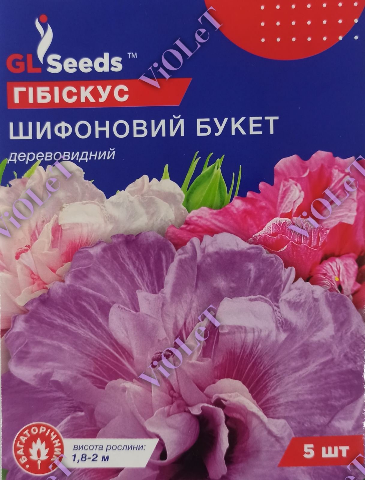 Гібіскус Шифоновий Букет деревовидний, 5 шт. GL Seeds