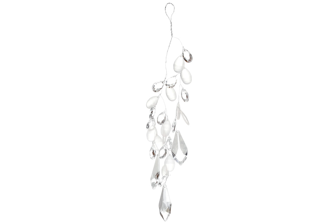 Підвісний декор із кристалів 33см, колір - прозорий 839-182