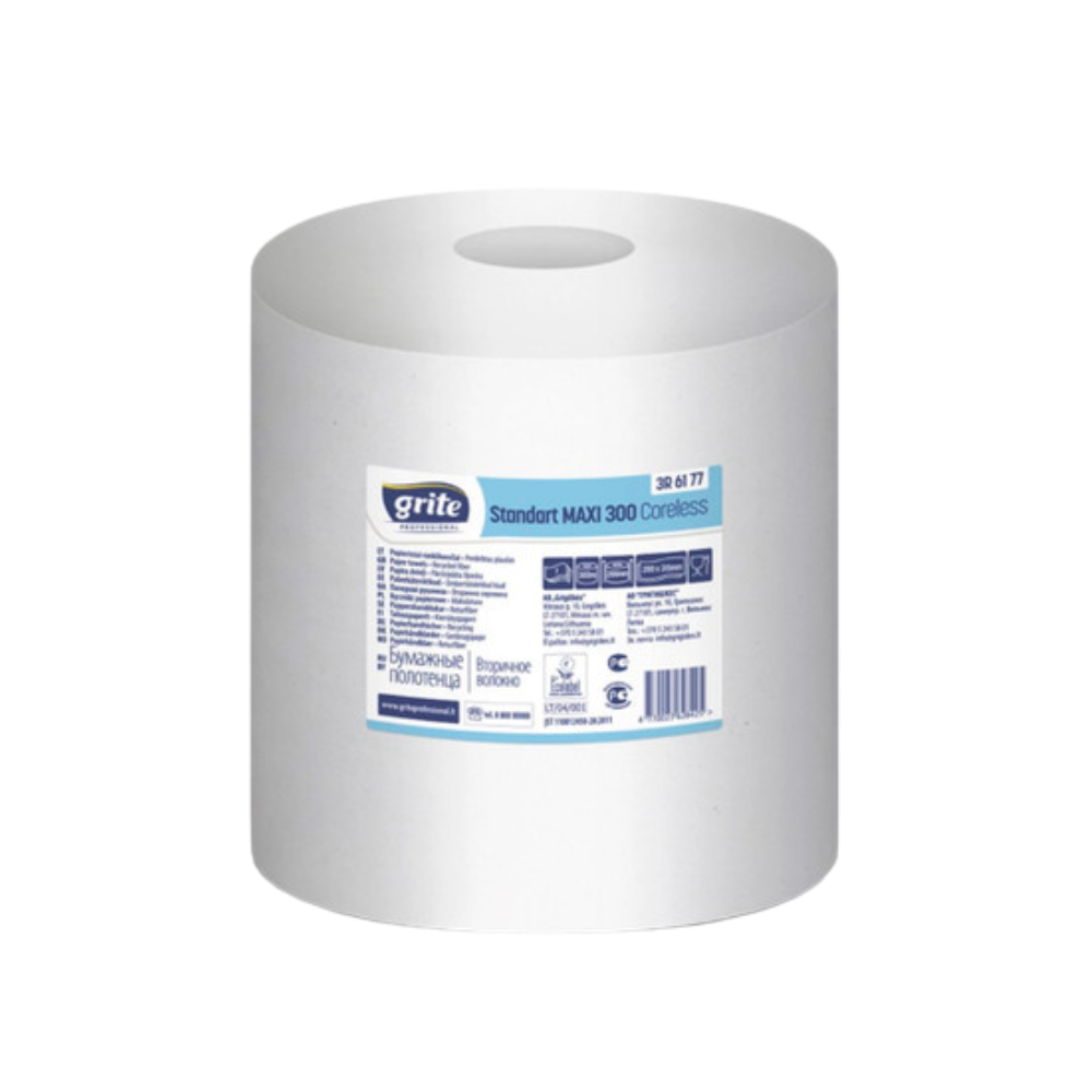 Рушники паперові ОПТОМ Grite Super MAXI 300 Coreless, 100% Cellulose, 952 відриви, 200х190 мм, 300 м