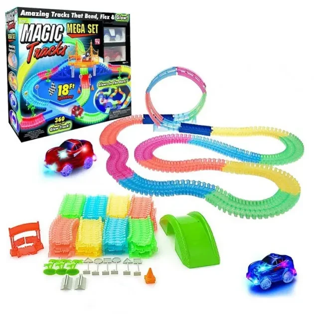 Magic tracks дорога, що світиться, гоночна траса на 360 деталей, меджик трек