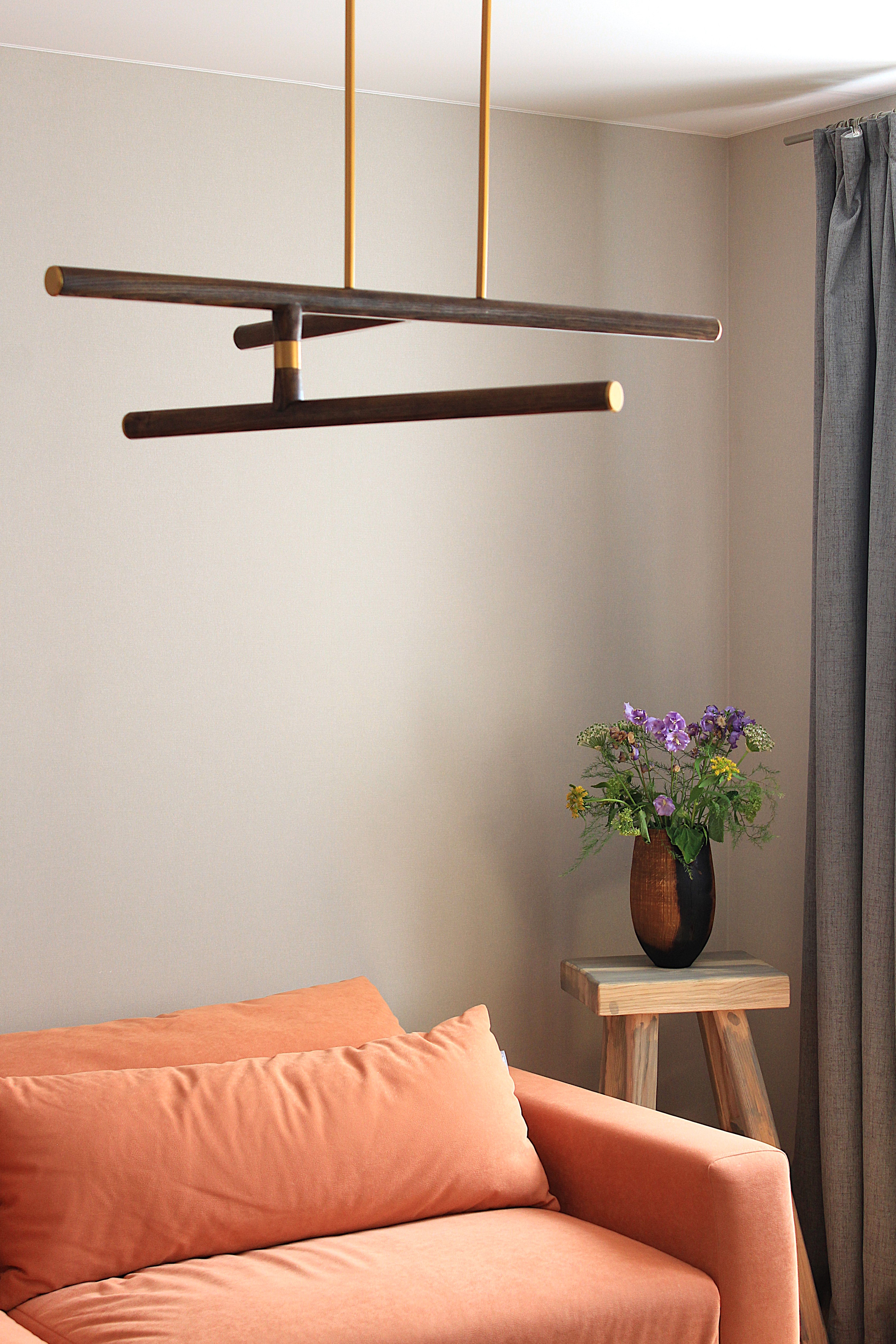 Люстра Tacto з натурального дерева ручної роботи