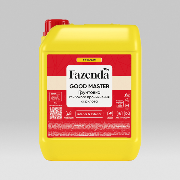 GOOD MASTER ҐРУНТОВКА ГЛИБОКОГО ПРОНИКНЕННЯ АКРИЛОВА ТМ FAZENDA