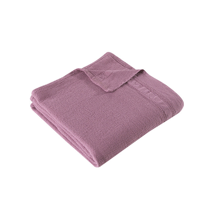 Плед-покривало Buldan’s ASIR Світло-Чорничний 230×240 см — натуральна егейська бавовна