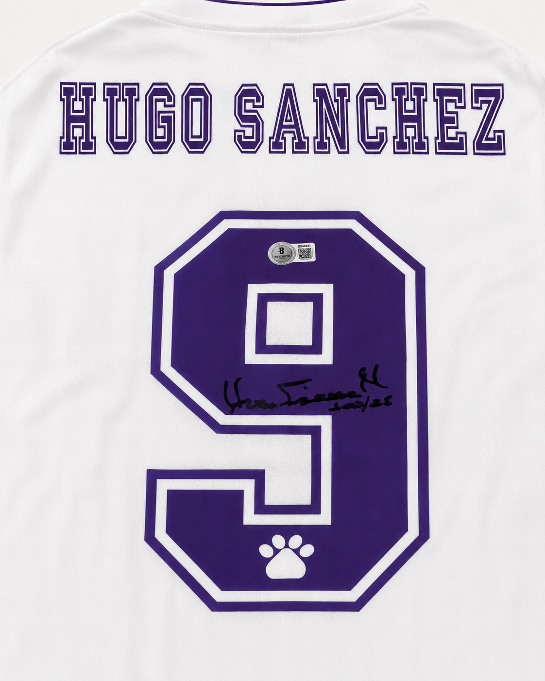 Jersey Real Madrid Hugo Sánchez #9 FIRMADO Y CERTIFICADO BECKETT