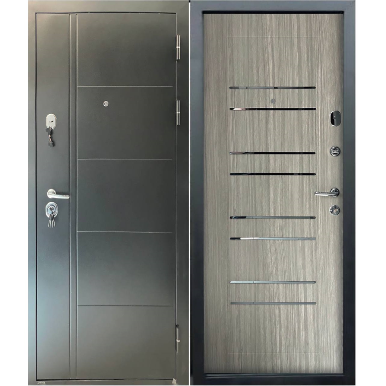 Вхідні двері Троя 115 мм Димчастий Дуб/Кіото Димчастий Дуб