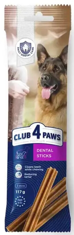 Клуб 4 лапи Преміум дентал стікс. Жувальні палички для дорослих собак, 117гр.