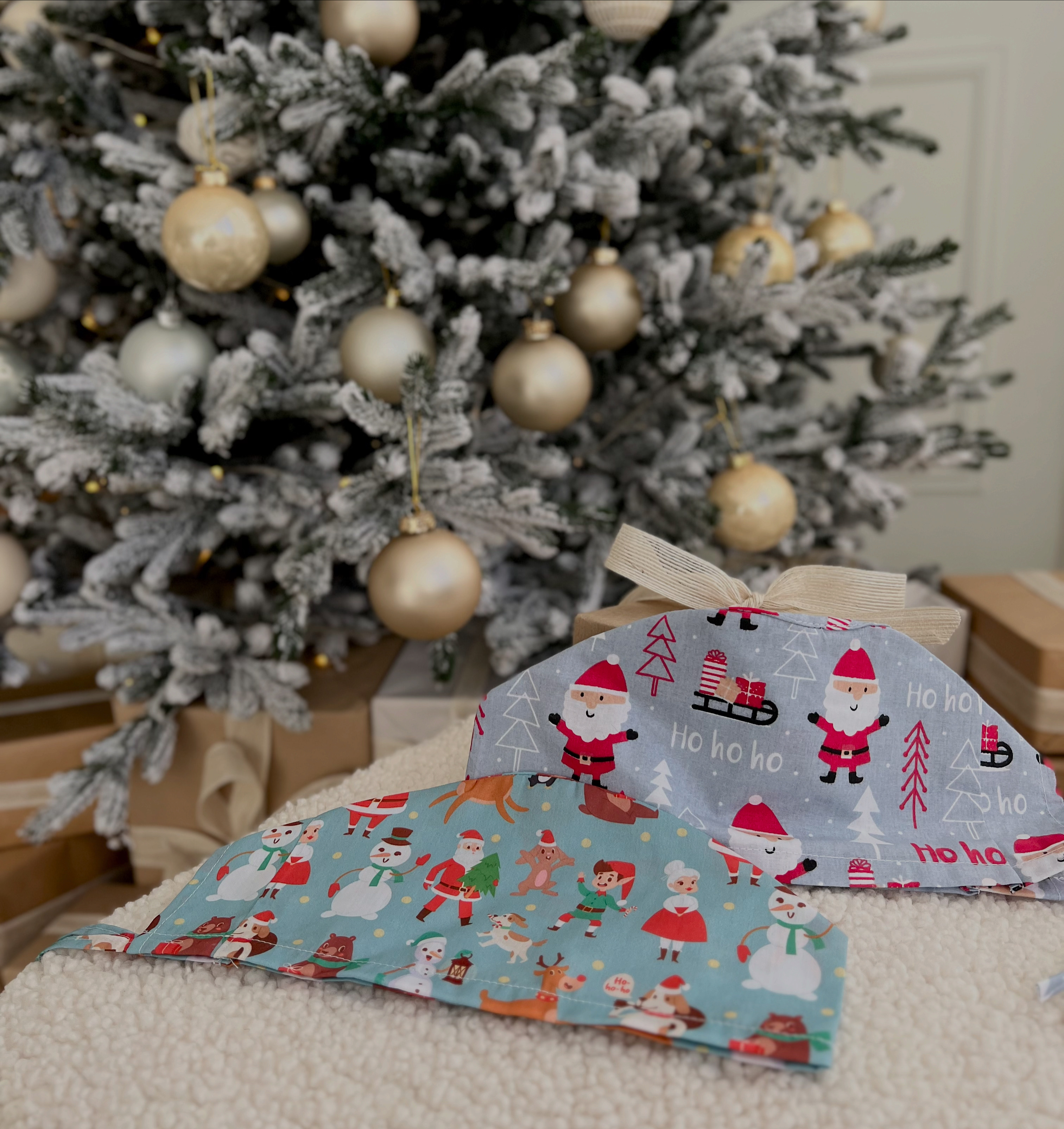 Медичні шапочки з зимовими принтами