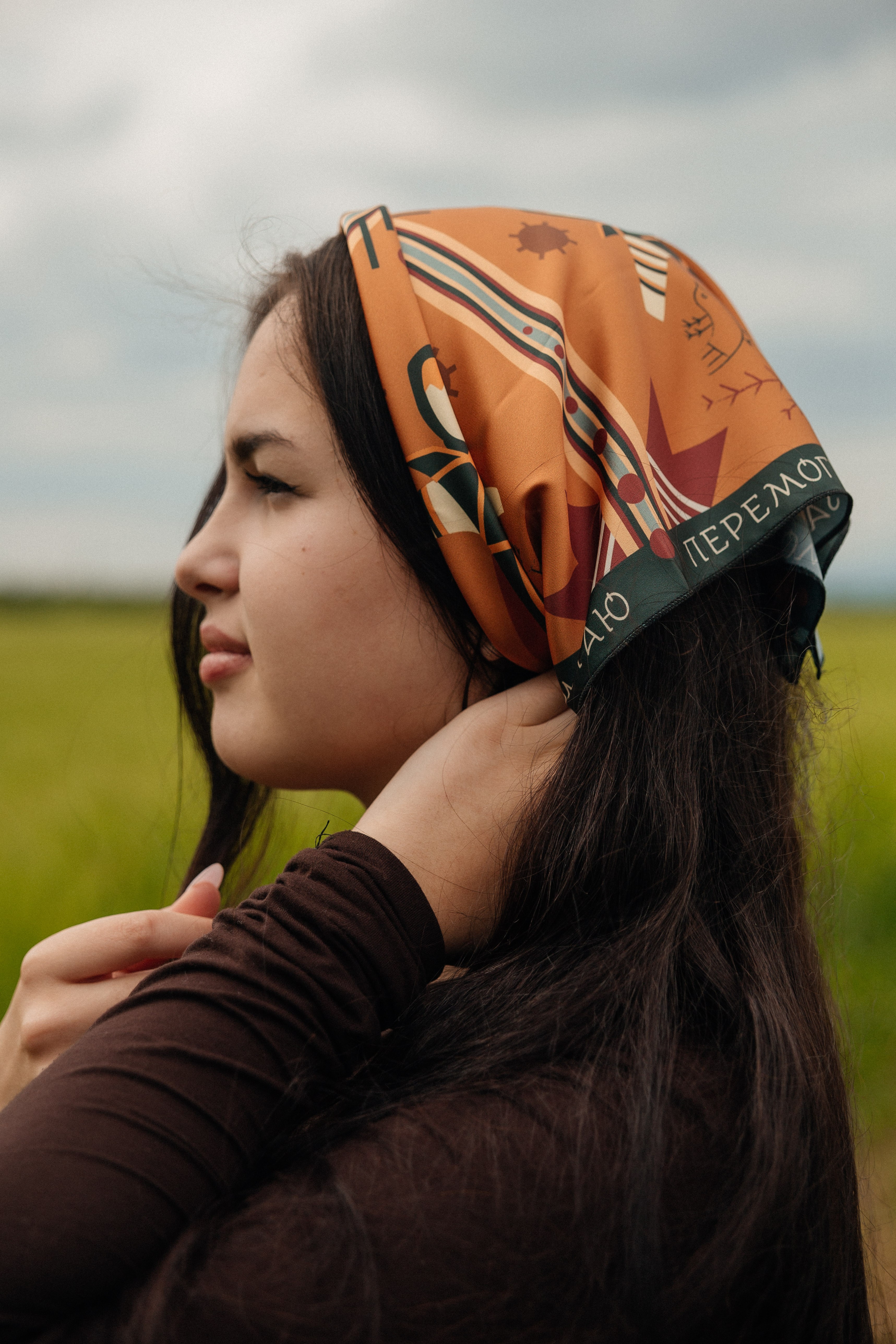 Хустка “Мотанка” помаранчева маленька