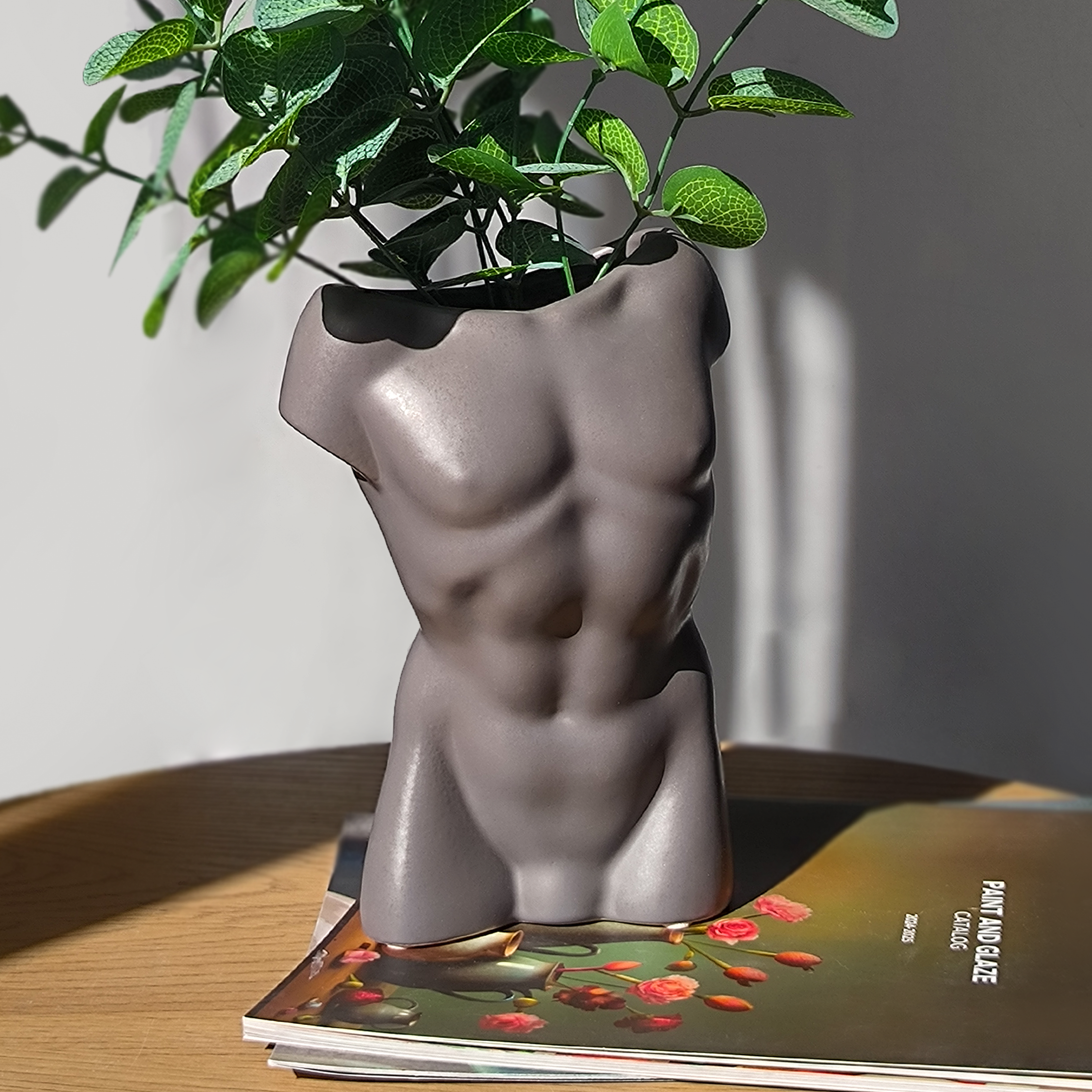 УЦІНКА Ваза Аполлон сірий мат 20 см v018