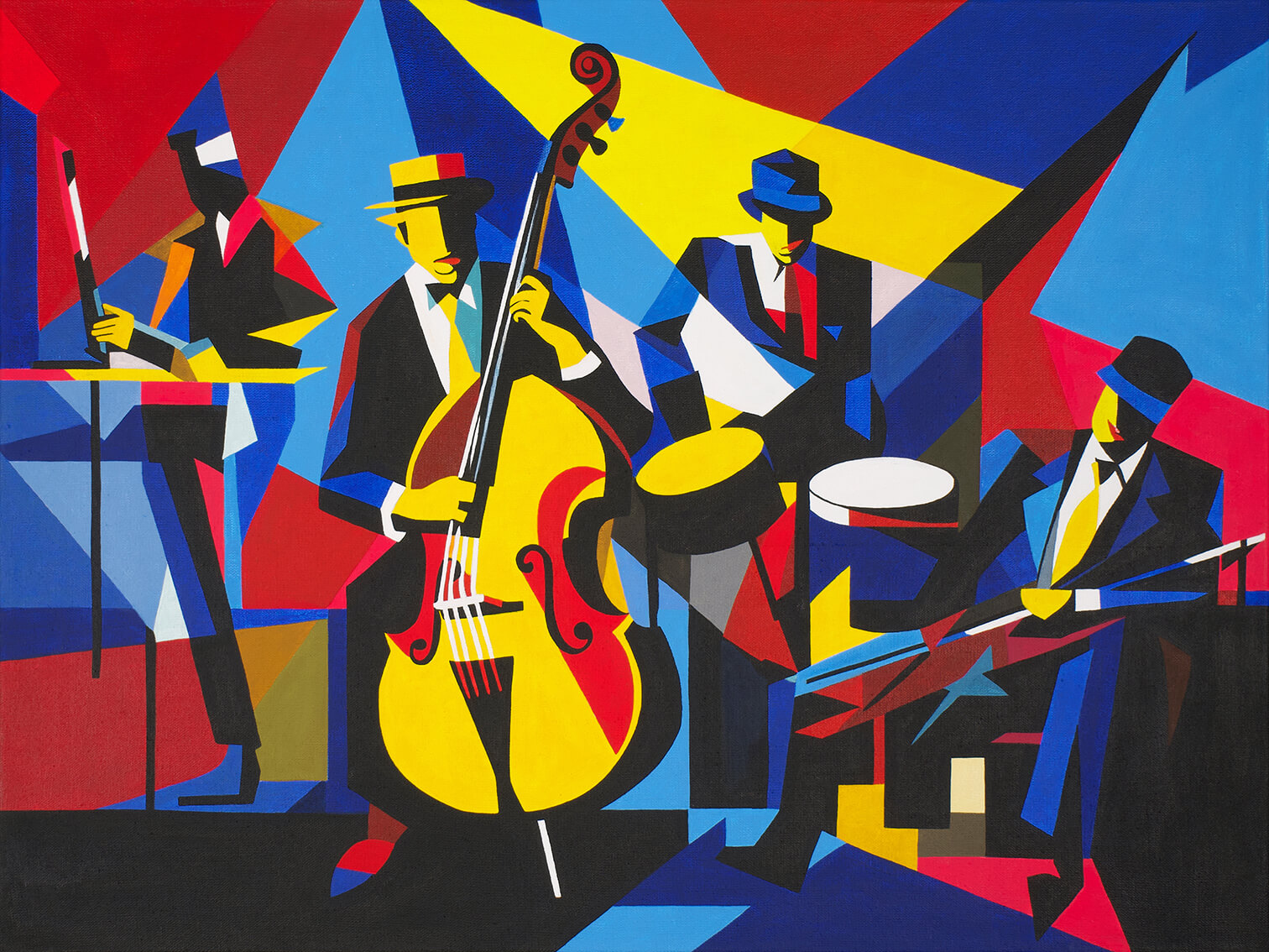 Jazz Bend, 60x80 cm, original acrylic painting on canvas