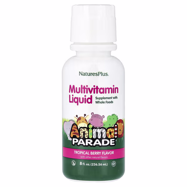 NaturesPlus, Animal Parade®, Multivitamin Liquid, Tropical Berry, 8 fl oz (236.56 ml)