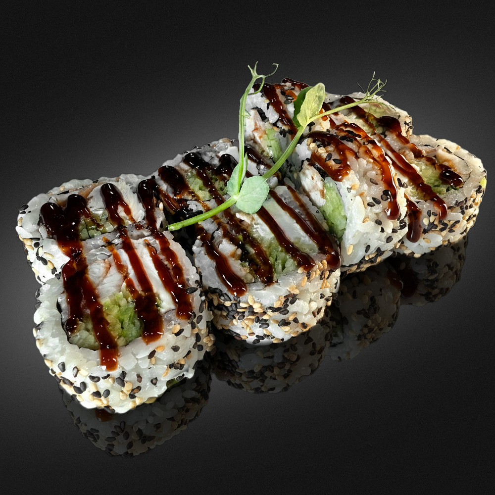 Каліфорнія з вугром в кунжуті