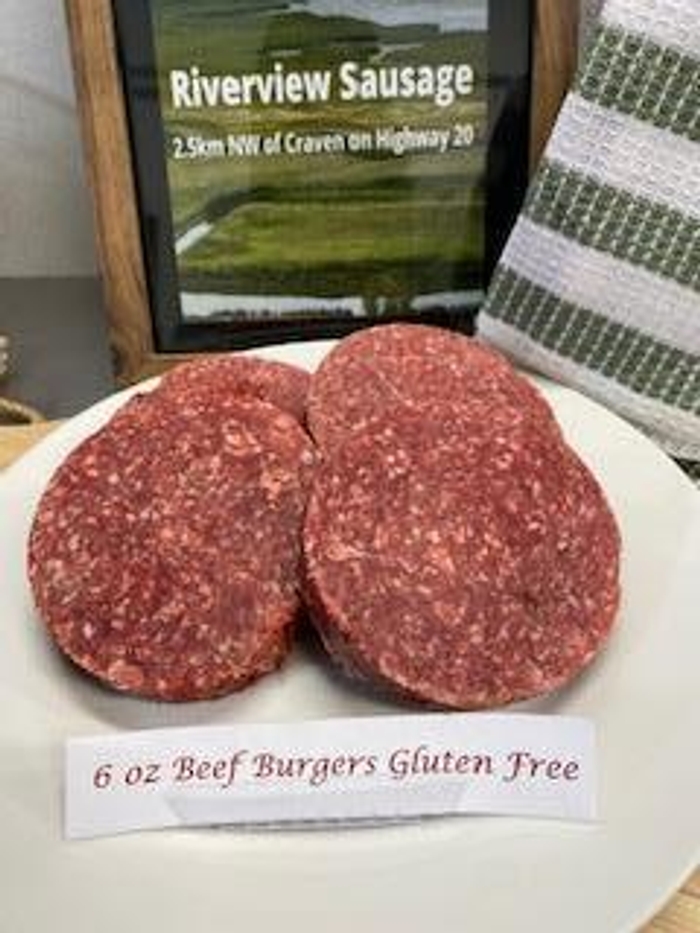 4-5 oz Gluten Free Beef Burgers (Pack of 4)