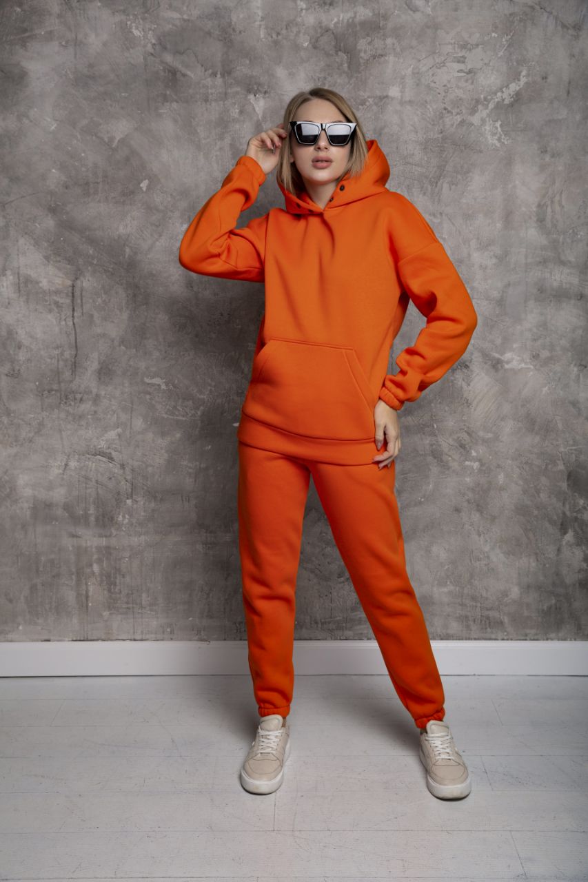 Спортивний костюм Утеплений Жіночий Family Look Оранж