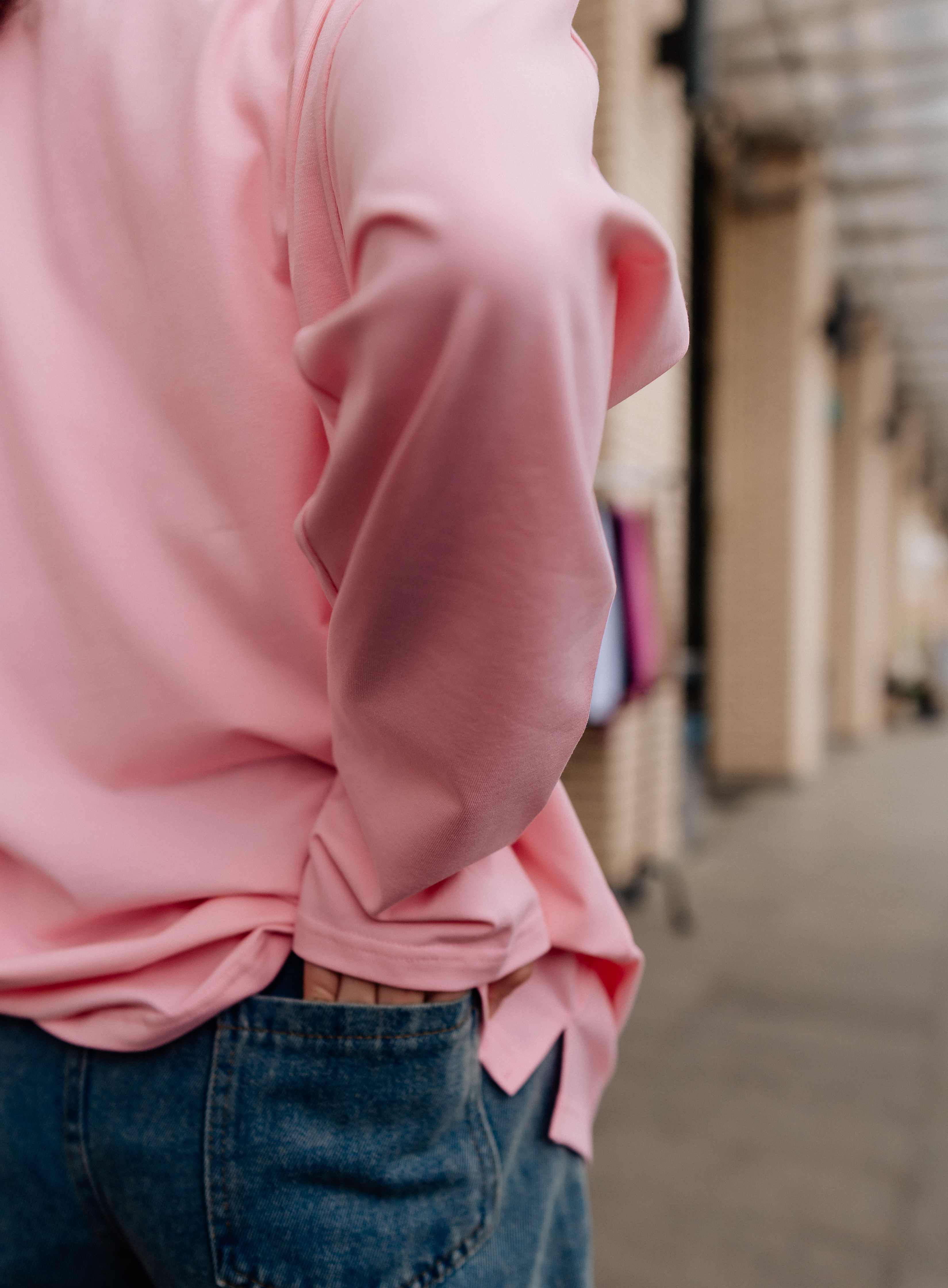 ЛОНГСЛІВ ОВЕРСАЙЗ РОЖЕВИЙ