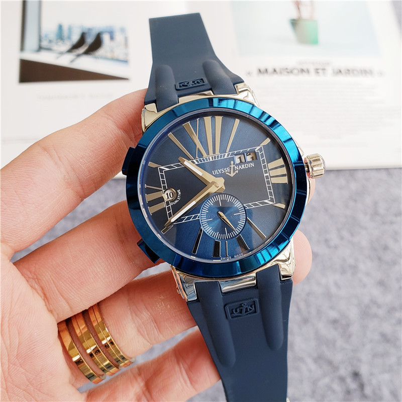Ulysse Nardin Executive Dual Time silver blue