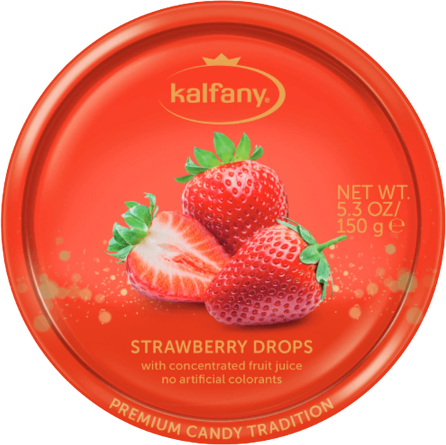 Льодяники Kalfany Strawberry Candies Полуниця 150 г