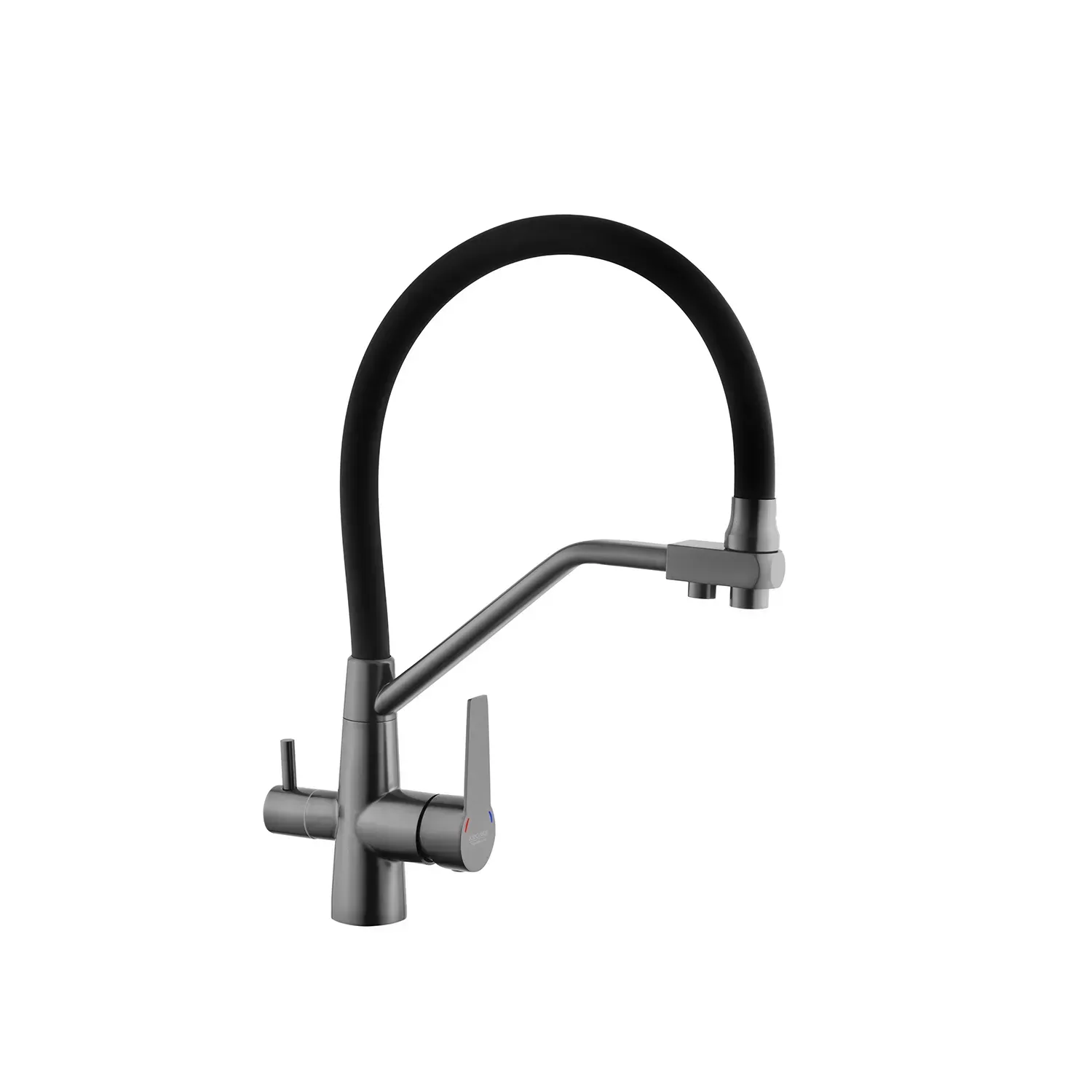 Змішувач для кухні Kroner KRP Edelstahl Klassisch PVD031BLK-copy