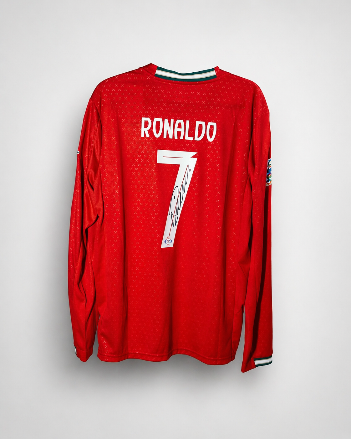 JERSEY CRISTIANO RONALDO MANGA LARGA PORTUGAL SIGNED CERTIFICADO PSA