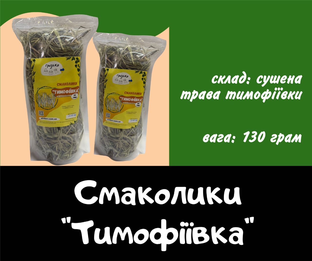 Смаколики "Тимофіївка" ГризьКо 130 грам