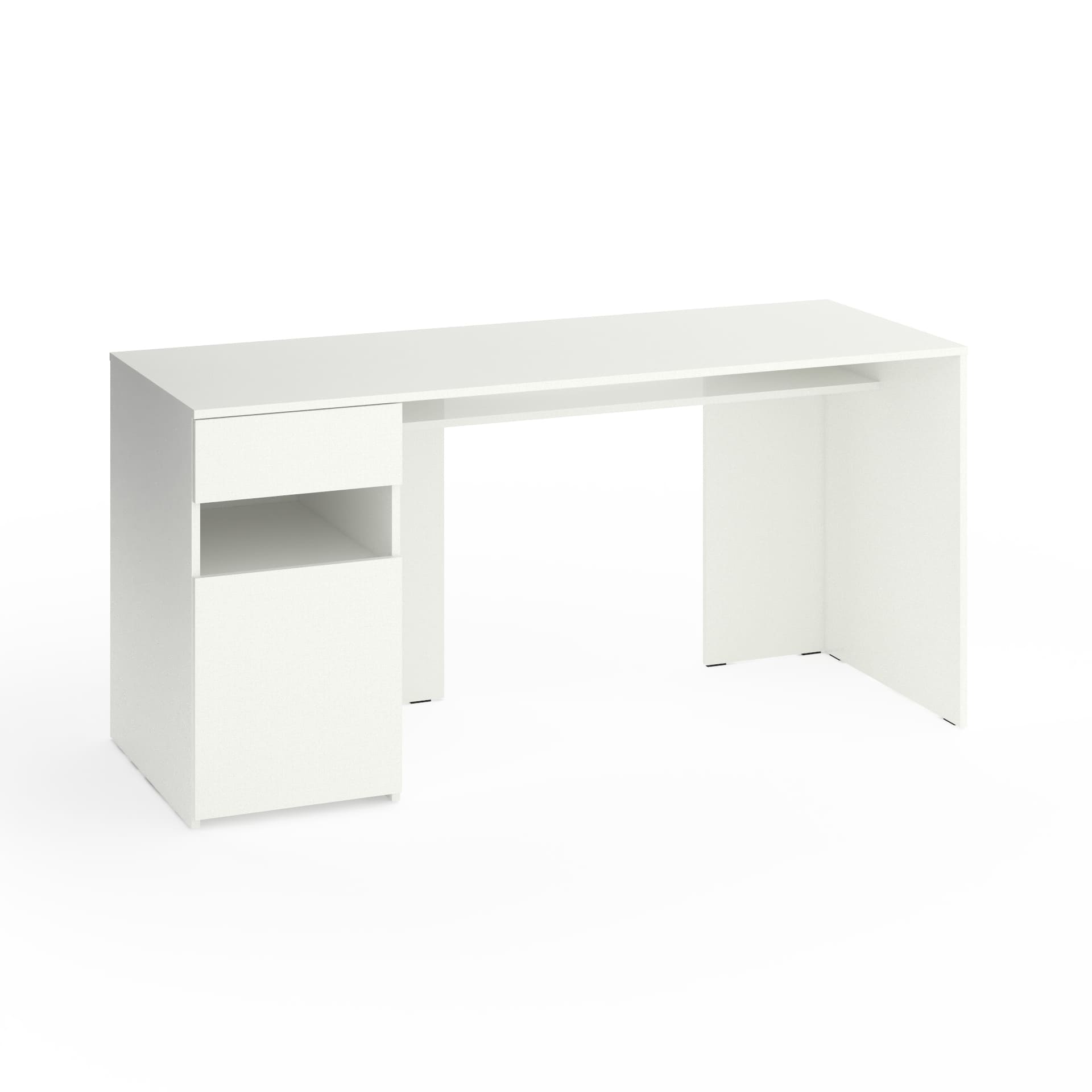 Стіл з тумбою МB031LWW 1600/600/760 мм., колір білий сніг