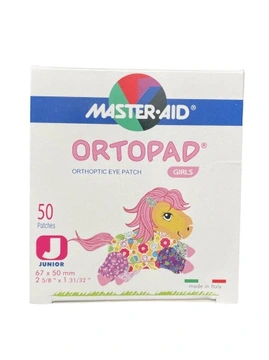 67×50мм.Ortopad Girls Junior окклюдери дитячі очні пластирі 50 шт + подарунок.