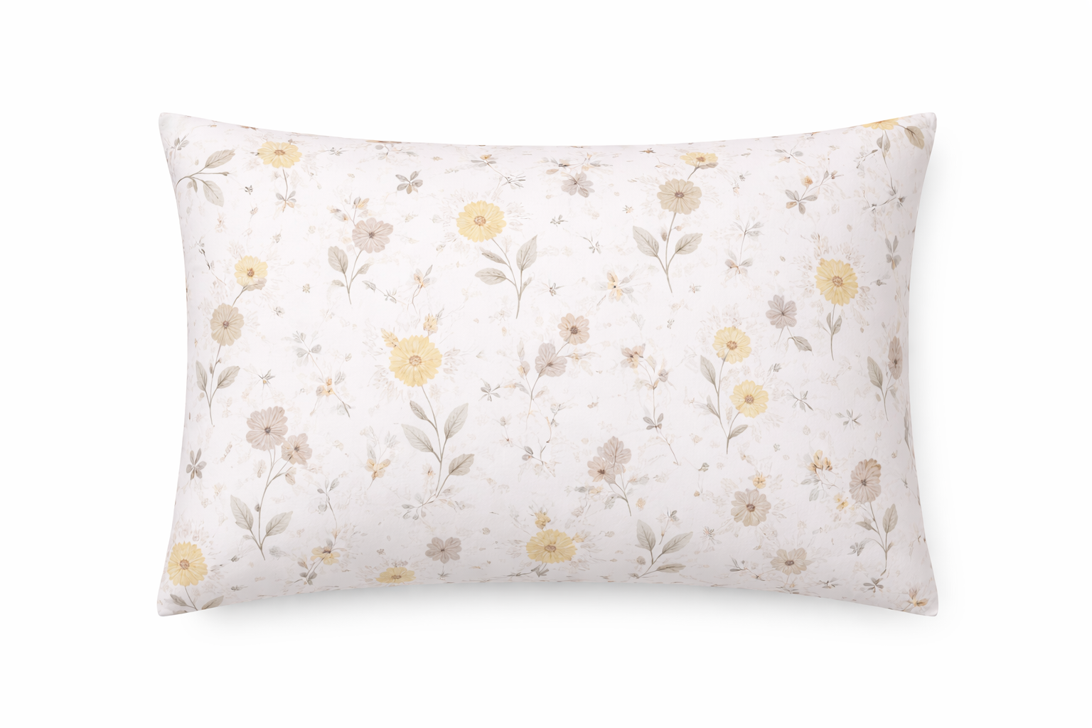 Наволочка ранфорс принт "Дрібні квітки на білому"