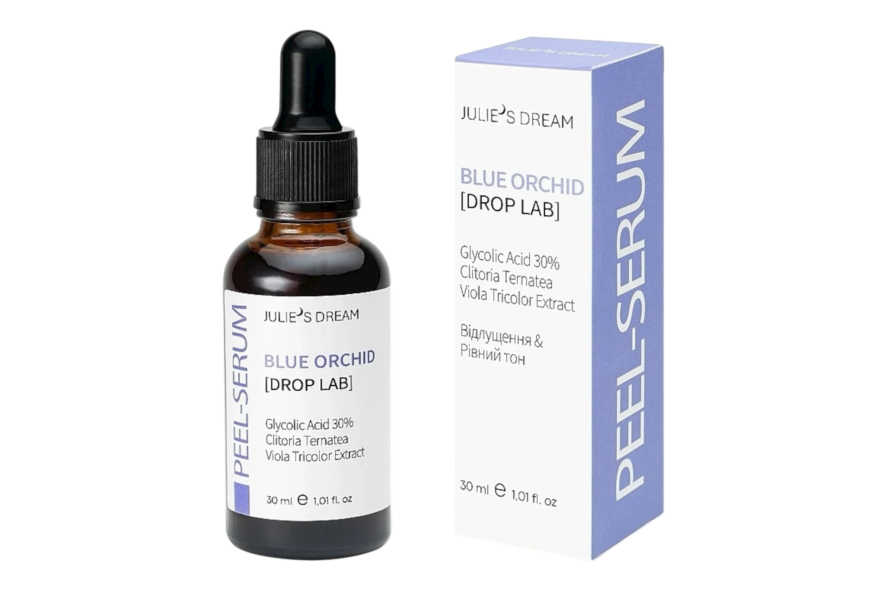 Сироватка-пілінг Відлущення & Рівний тон Julie's Dream Peel-Serum Blue Orchid [Drop Lab]