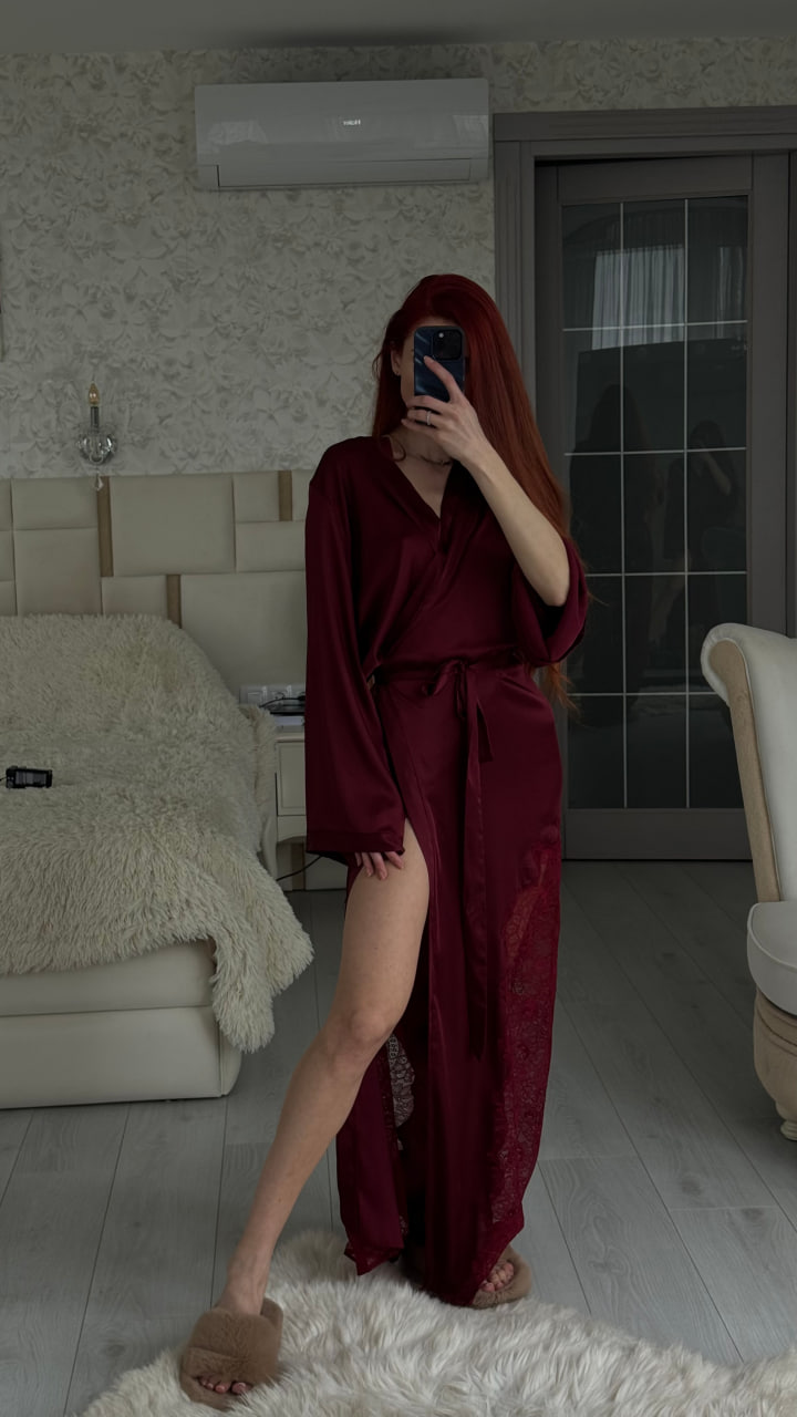Халат з мереживом / Lace bathrobe / Кружевной халат