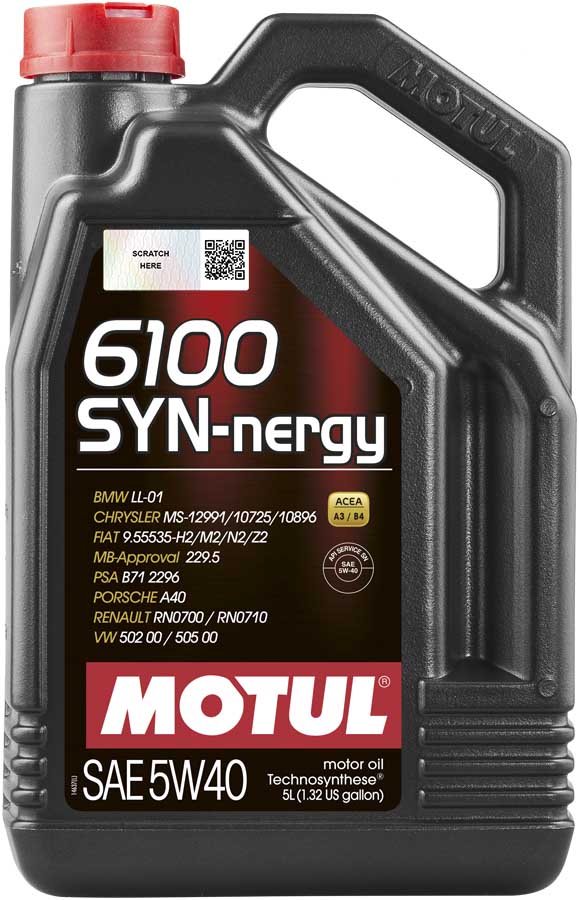 Моторна олива Motul 6100 SYN-NERGY 5W-40, 5л